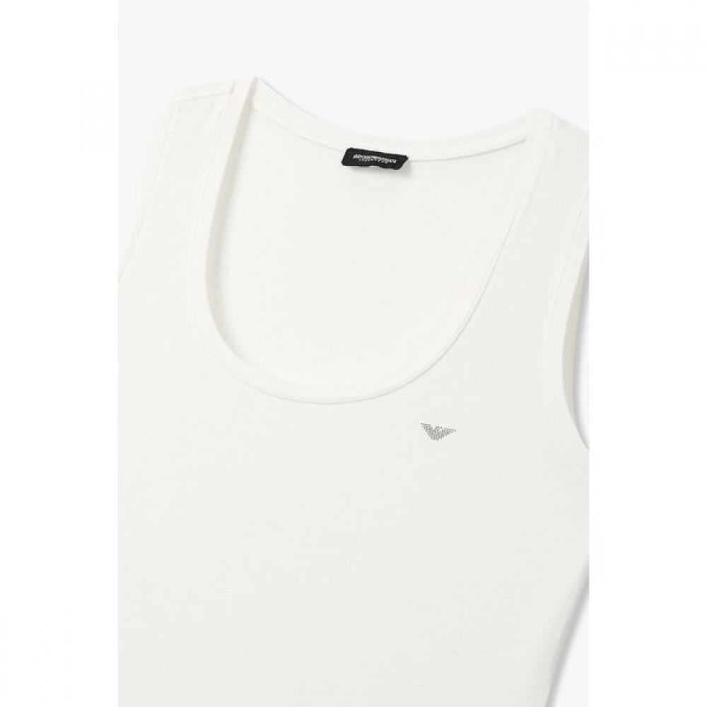 Emporio Armani Women S Scoop Neck Tank Top buSineSS Eagle Logo 0825313503