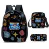 Lovely And Airy Roblox Blox Fruits Backpack For Kids In Grade 1-2