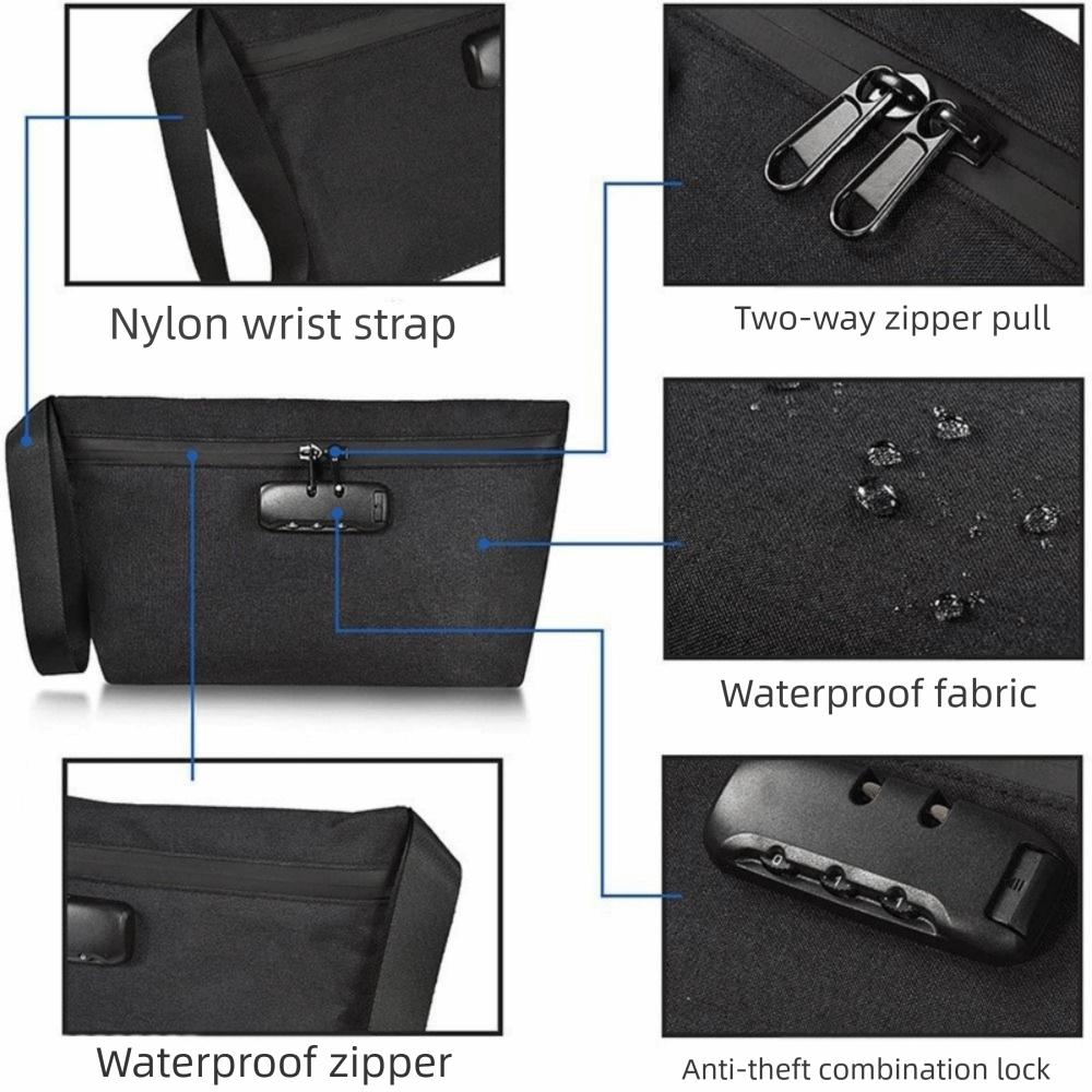 Combination Lock Smell Isolation Case Carbon Lined Travel Medicine Box  Camping