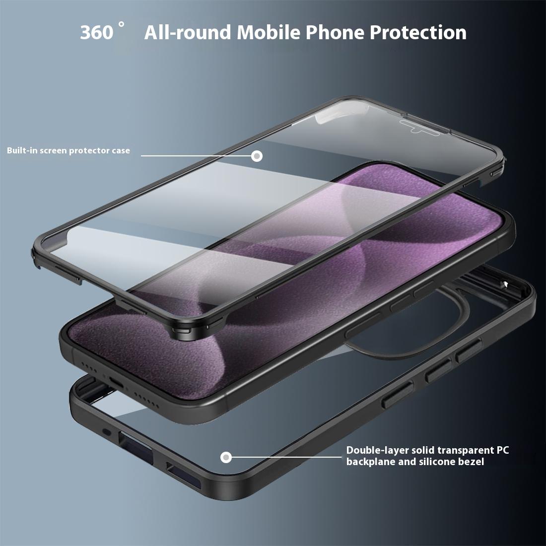 

For Xiaomi Redmi Note 14 Pro 5G/14 Pro+ 5G Case Acrylic+TPU Clear Phone Cover with PET Screen Film Blue