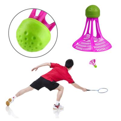 Windproof Badminton Elastic Ball Head Nylon Plastic Badminton Colorful Badminton Set for Game Sport Entertainment