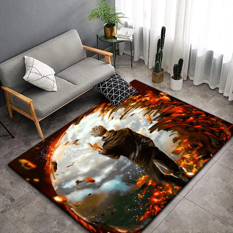 

Большой ковер в стиле аниме Jujutsu Kaisen, ковер для гостиной, спальни, украшения дивана, кухонный нескользящий коврик для пикника, лагерь для пикника 40x60cm(15x23 in)