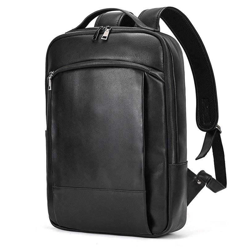 

Fashion new design leather backpack vintage style laptop bag for men male travel bagpack daypack 100% genuine leather men bags