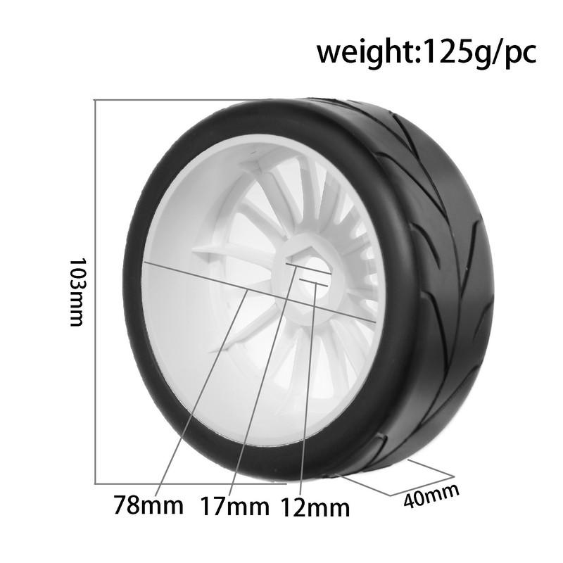 1/8 Short Truck Tires Plastic Wheel Rims 17mm Hex for 1:8 RC Off-road Car Buggy Arrma HSP HPI Traxxas Redcat Losi Kyosho Parts