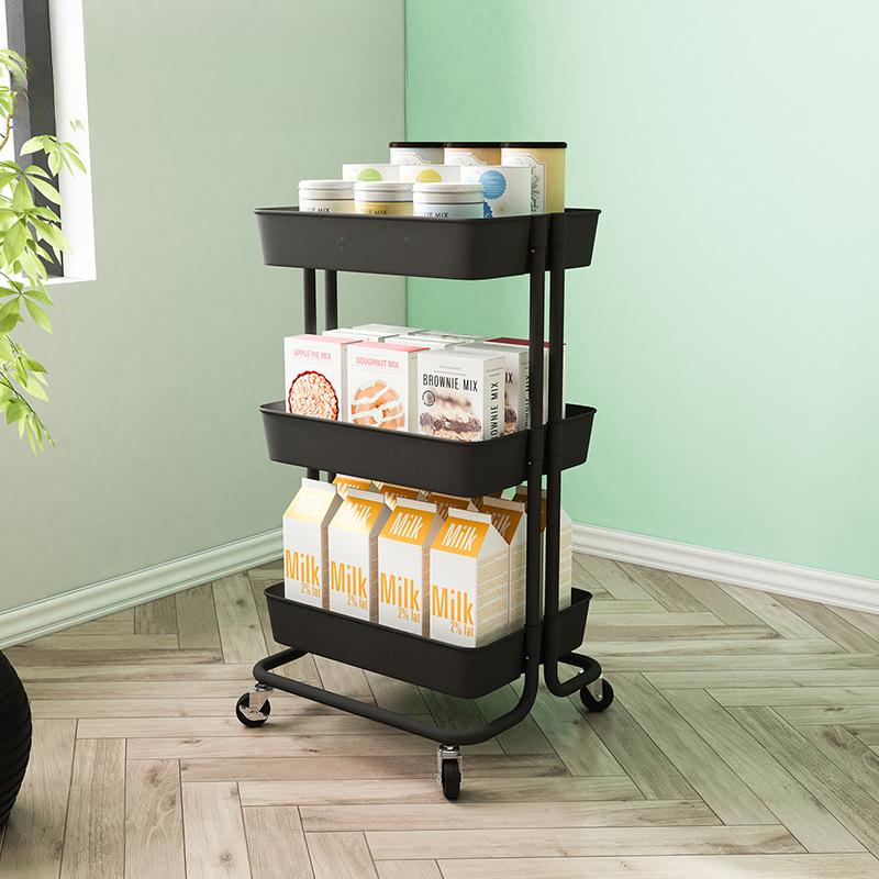 Cart Storage Rack Floor Standing Bedroom Supplies Multi-layer Storage Rack Bathroom Movable Storage Rack
