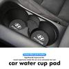 2pcs Car Coaster Carbon Water Cup Slot Non-Slip Pad Bottle Mat For Hyundai Azera GDI I10 I20 I30 I40 Ix20 Ix35 Sonata Santafe XX46