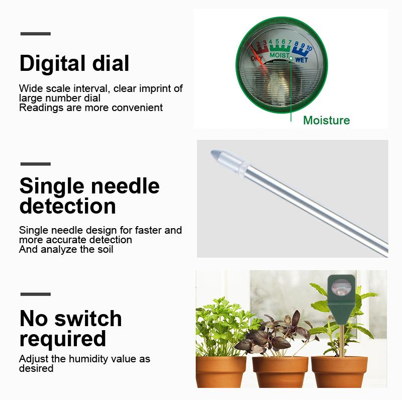 Portable Soil Humidity Monitor Moisture Meter Plant Watering Test Flower Potted Dry Wet Measuring Tool Home Garden Tools