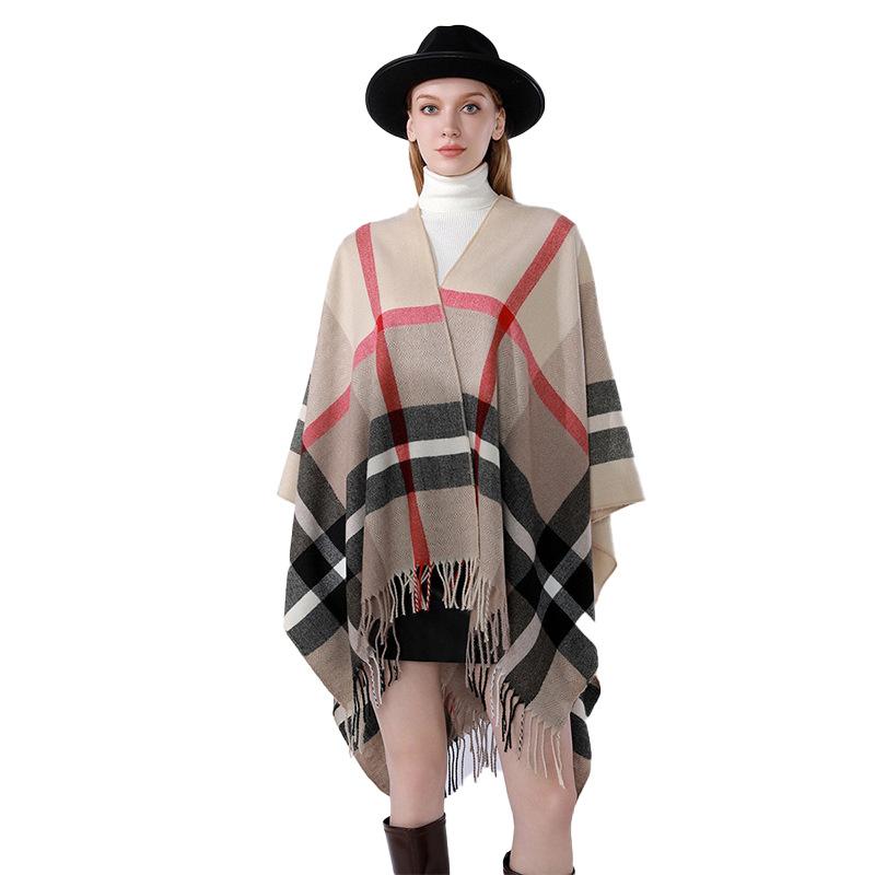 European American Street Style Camouflage Split Warm Shawl Scarf