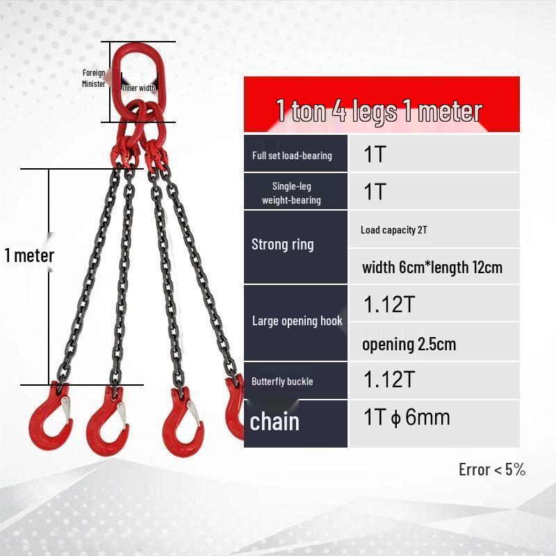 Double & Four Hook G80 Manganese Steel Lifting Chain Sling for Crane Hoist