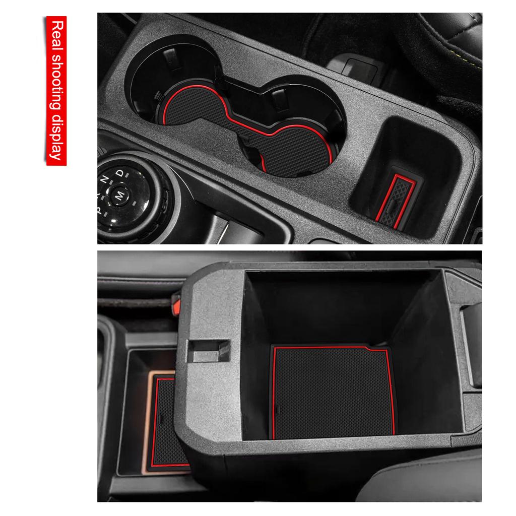 Smabee for Ford Maverick 2025 2026 Anti-Slip Gate Slot Mat PVC Center Liners Rubber Door Groove Pad Non-slip Mats Accessories