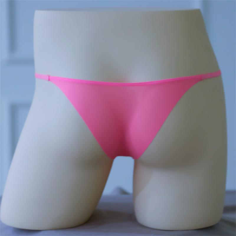 Quick Drying Ice Silk Thong Men'S Panties Sexy U Bulge Pouch G-String Lingeries One Piece Underwear Low Waist Traceless Panties