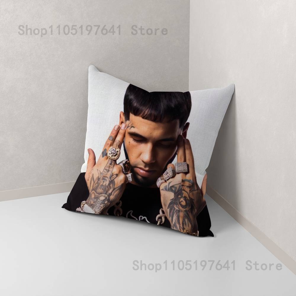 A-Anuel AA Rapper Pillow Case For Sofa Decor Car Office Room Printing Cushion Cover Decorations and Protector