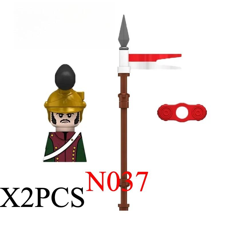Medieval Napoleonic War Soldiers Figures Military MOC Building Block Knights British French Fusilier Rifles Weapon Kids Toy B08