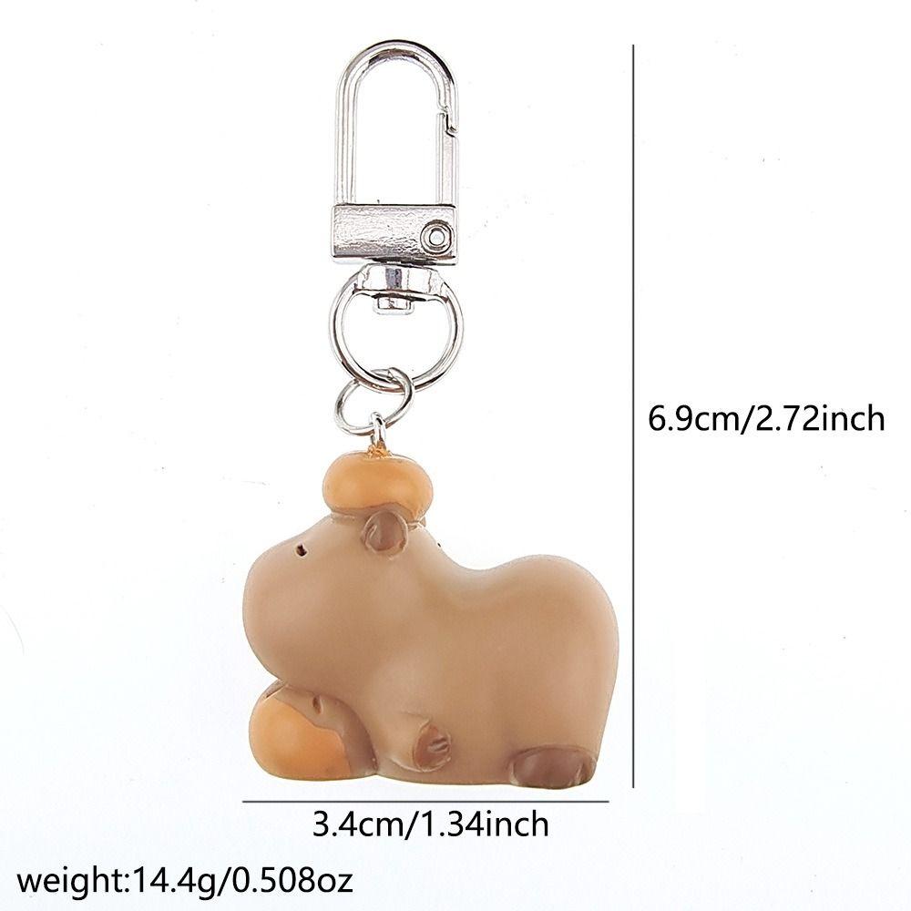 DIY Capybara Keychain Party Outfit Decor Key Pendant 3D Key Ring  Car
