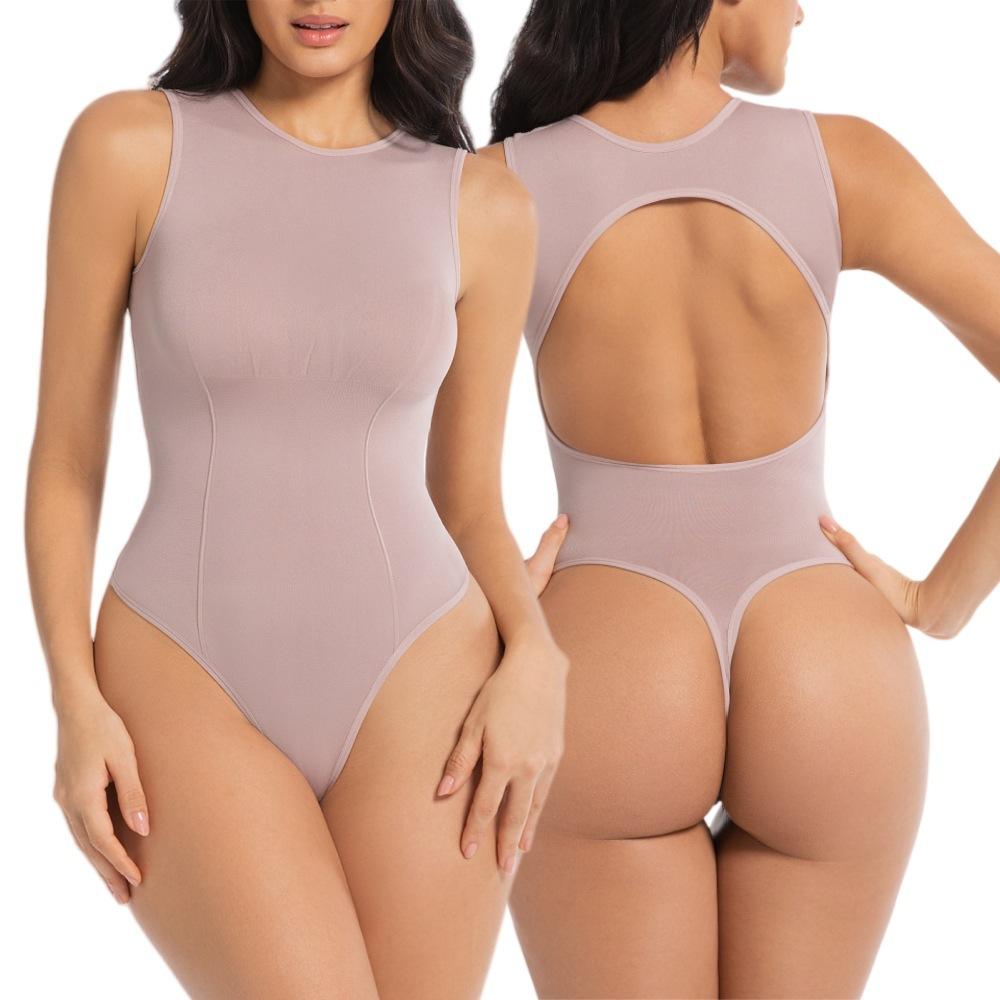 Seamless Thong Bodysuits for Women Tummy Control Shapewear One Piece Leotard Shirt Going Out Romper Tops Waist Trainer Slimming Body Shaper
