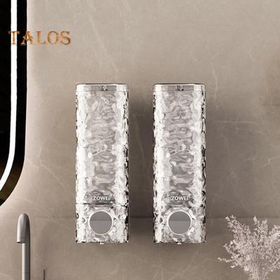 Dispenser di Sapone a Ventosa Funzionamento a Pulsante Montaggio a Parete Installazione Facile Dispenser Liquido per Bagno