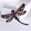 SKEDS High-end Women Men Fashion Crystal Dragonfly Boutique Badges Brooch Luxury Heavy Industry Rhinestone Pin Buckles For Lady