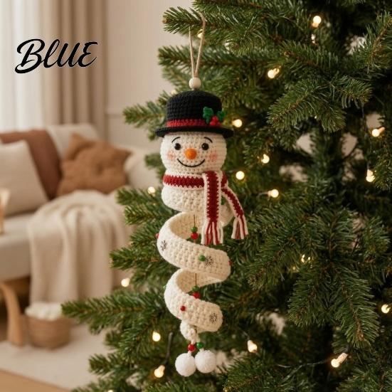 Winter Yarn Crafts Santa Craft Crochet Kit Christmas Spiral for Family DIY Snowman Creative Holiday
