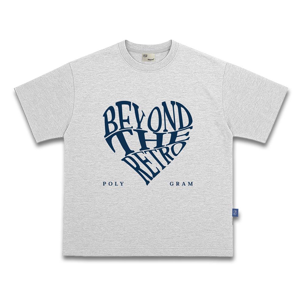 POLYGRAM Retro Heart 16-Count Cotton Oversized Short Sleeve Tee