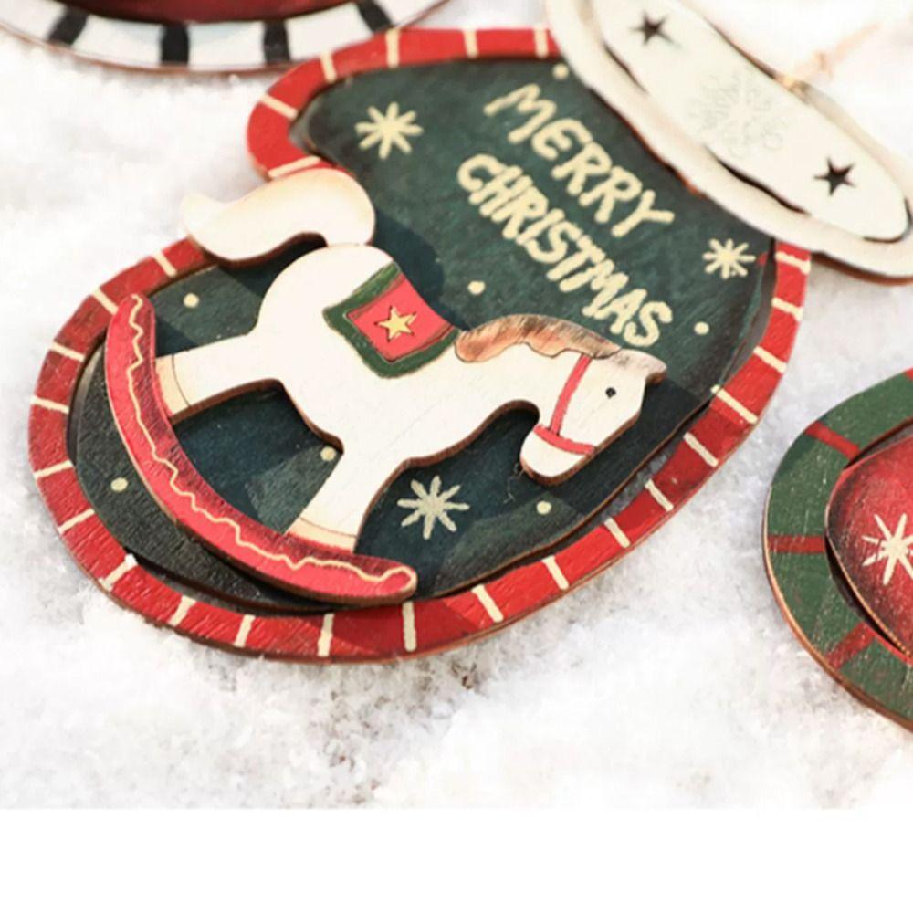 Hangging Christmas Wooden Pendant Party Supplies Christmas Tree Decorations Xmas Ornament  New Year