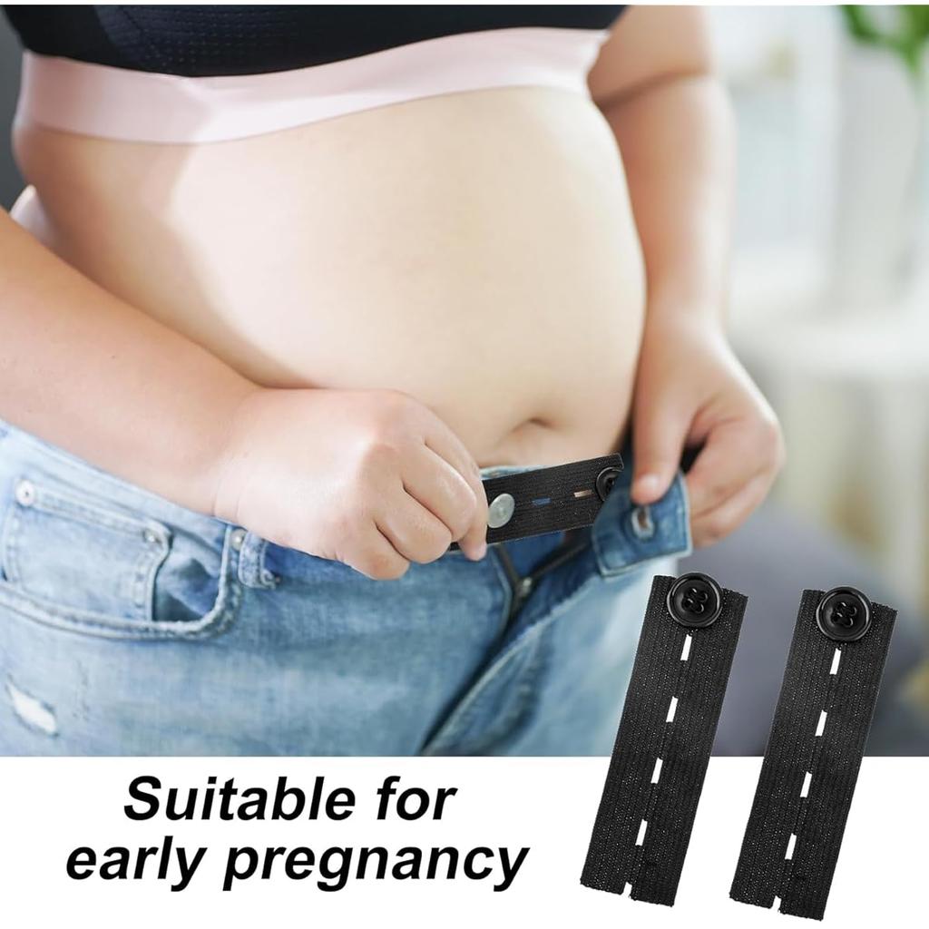 10Pcs Belt Waist Extension Buckle Pant Extender Button Unisex Elastic Trouser Jeans Skirts Buttons for Pregnant Women Fat Man
