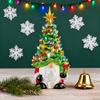 Lighted Christmas Gnome Tree 6" Resin Faceless Old Man Christmas Tree with Multicolored Lights
