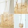 1PC Grădină Plantă Verde Rattan Vasă Ghiveci țesute Coșuri de flori agățate Home Decor răchită