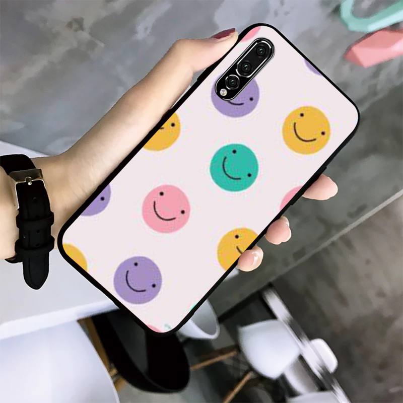 

Чехол для телефона с цветными смайликами для Huawei G7 G8 P7 P8 P9 P10 P20 P30 Lite Mini Pro P Smart Plus Cove Fundas p40lite