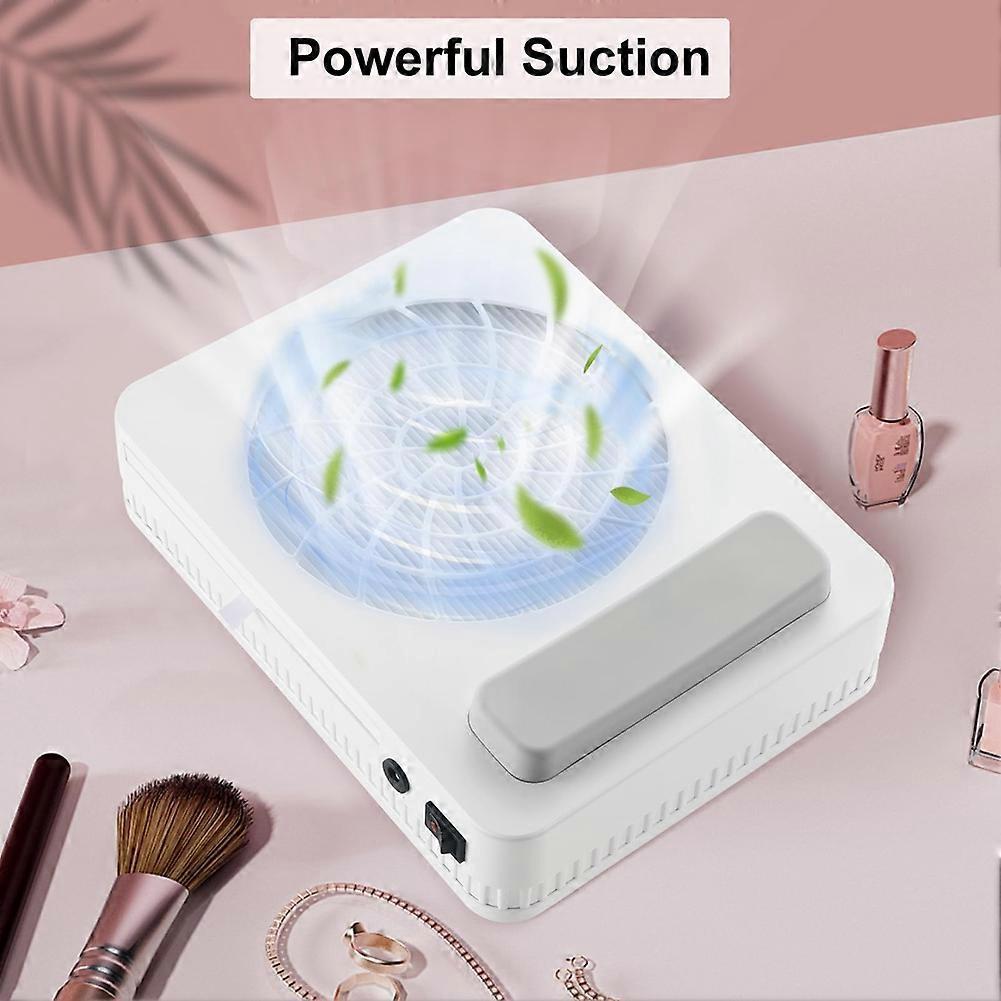 Nail Dust Vacuum Cleaner Nail Dust Collector Portable Nail Dust Collector No Dust Leakage Dust Filter EU Plug