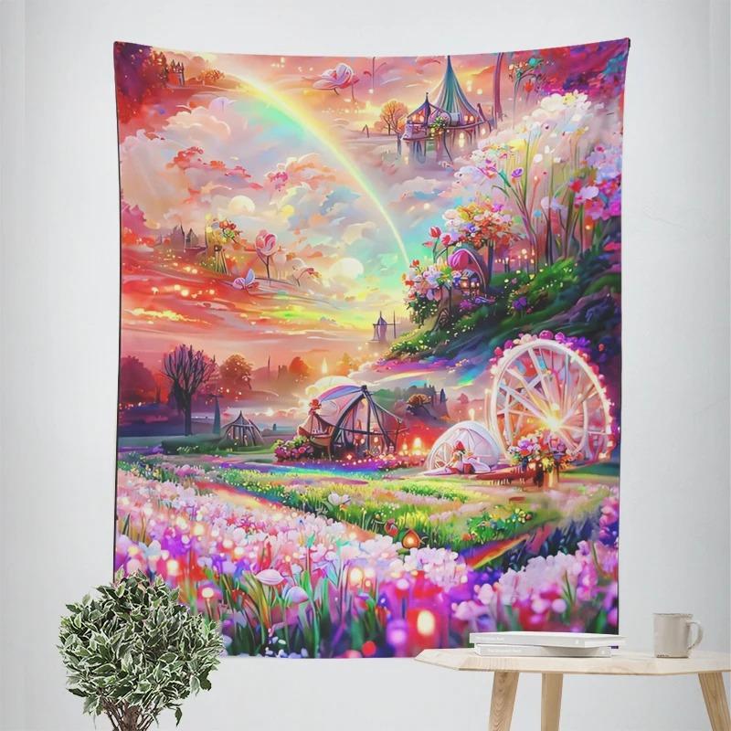 

Декоративный гобелен «Сцена из усадьбы мечты» для домашнего декора, гобелен для гостиной и офиса 150x130cm