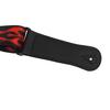 Adjustable Guitar Strap Red Flame Pattern with Leather Ends for Guitar Bass