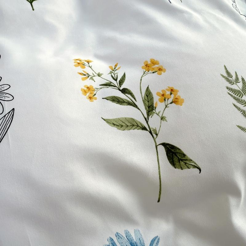 3 Piece Floral Duvet Cover Set With 2 Pillowcases Soft Skin Friendly Bedding Without Core For Single And Queen Size Beds