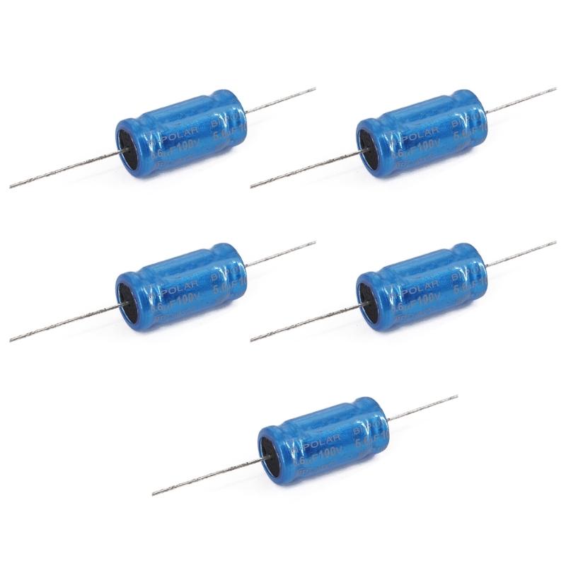 5 Stück 100V Nichtpolaritätskondensatoren 1.5/2.2/3.3/4.7/5.6/6.8/8.2/10/12/15uF für Lautsprecherfrequenzweiche 105℃