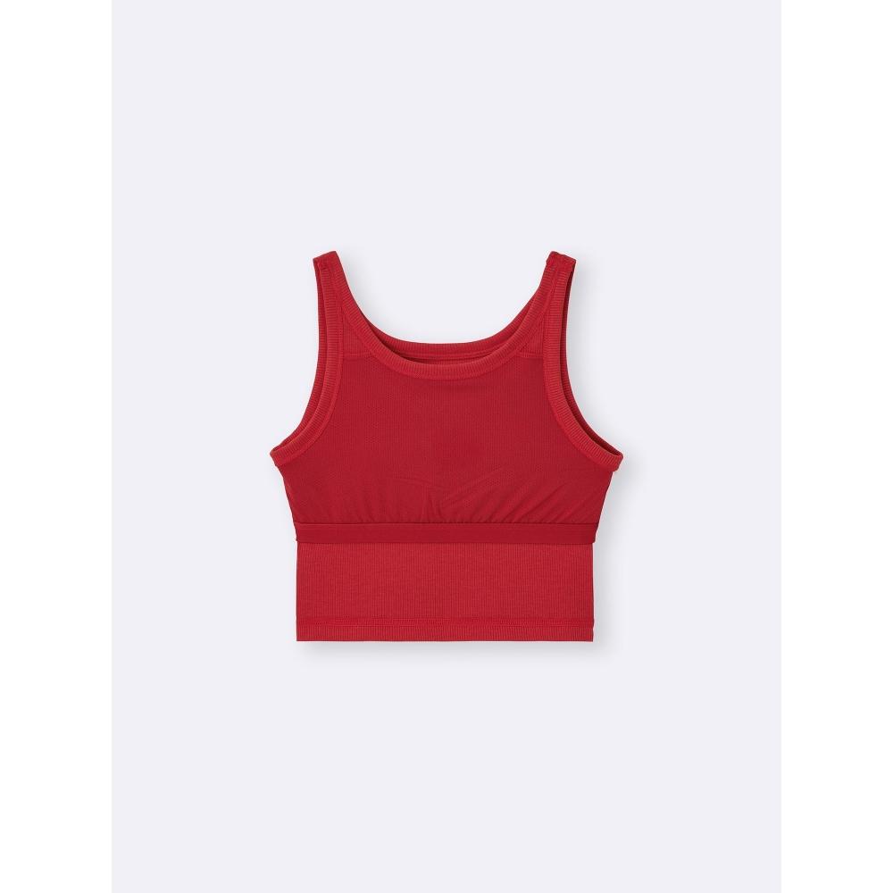 GU by Uniqlo Girls Bra Feel Petite Crop Rib Tank Top