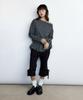ROUGHNECK Striped Off-Shoulder Knit