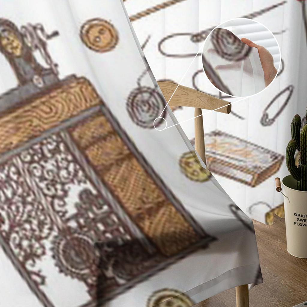 Tools And Elements Materials Luxurious Chiffon Sheer Curtains for Living Room Bedroom Decoration Window Voiles Tulle Curtain