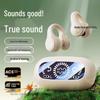 Bluetooth Bone Conduction Clip-On Earbuds with Smart Display & Extended Battery
