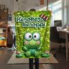 1PC Keroppi  Print Flannel Blanket, High Quality All Seasons, Home Decor, Warmth and Comfort, Perfect for Christmas Gifts