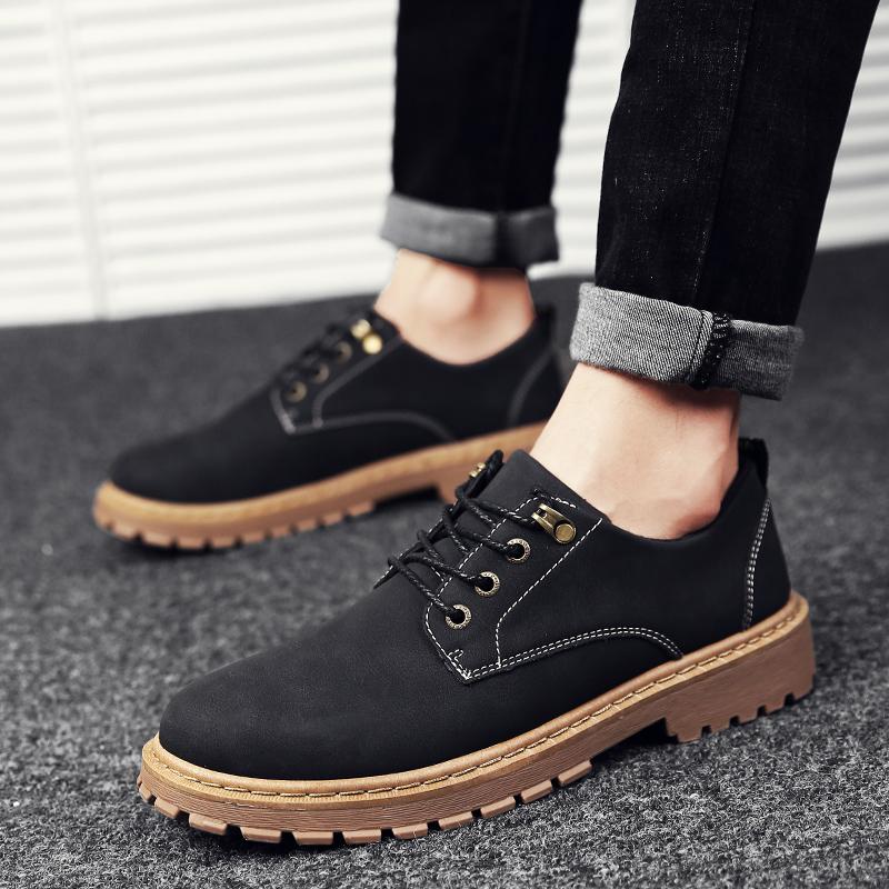 Short Boots Spring New British-style Martin Boots Low-top Board Shoes Big Scalp Shoes Trendy Shoes