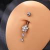 Rhinestone Flower Pendants Belly Button Ring Colorful Body Piercing Jewelry  Girls