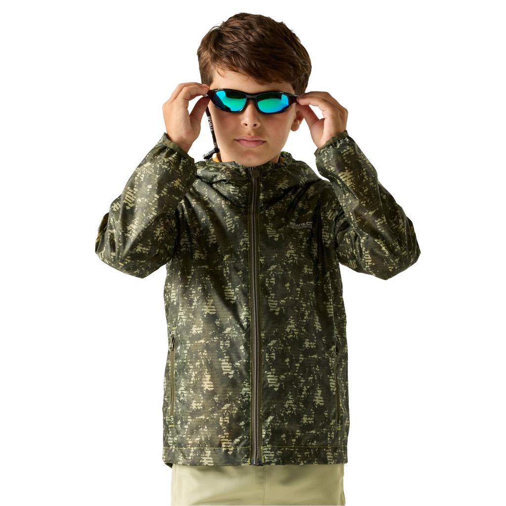 Regatta Childrens/Kids Lever II Line Camo Waterproof Jacket