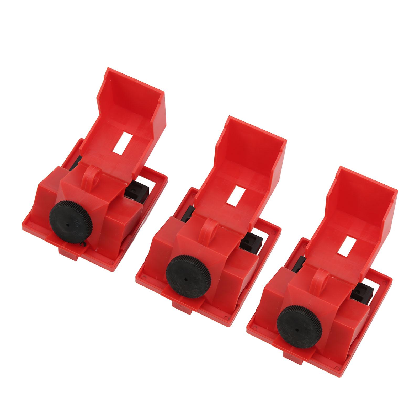

3Pcs/Set Large Clamp On Circuit Breaker Lockout Device Temperature Resistance for Industrial