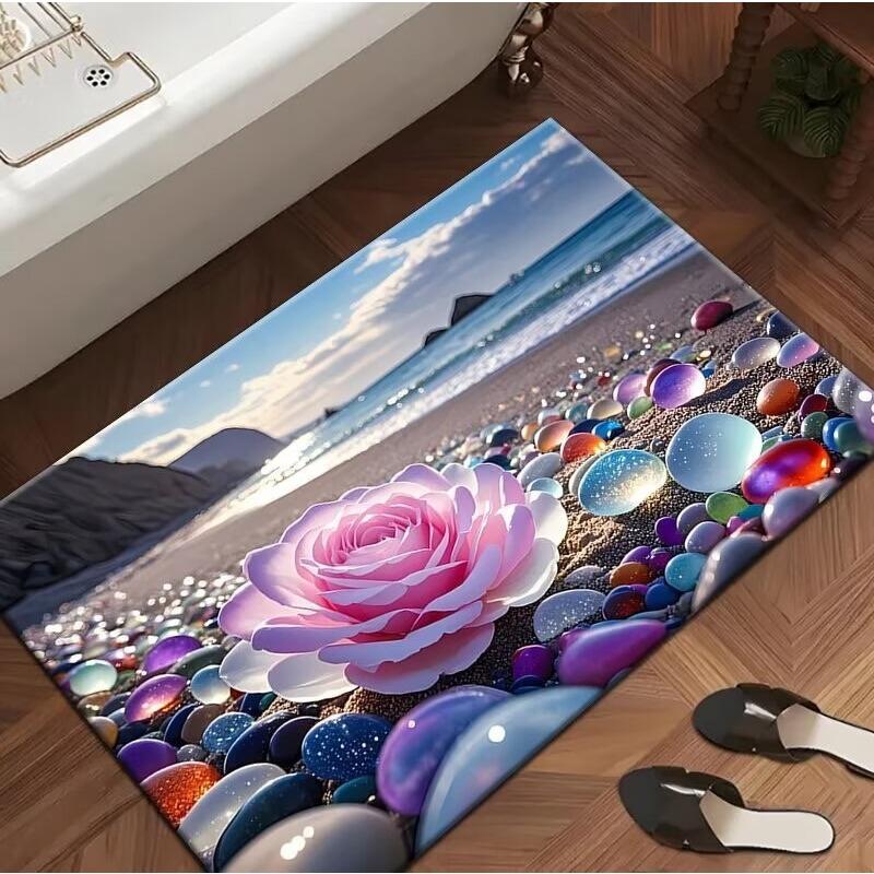 

3D Ковер Входной Напольный Коврик Нескользящий Коврик Бытовой Ванная Туалет Дверь Нескользящий Коврик 60*90cm