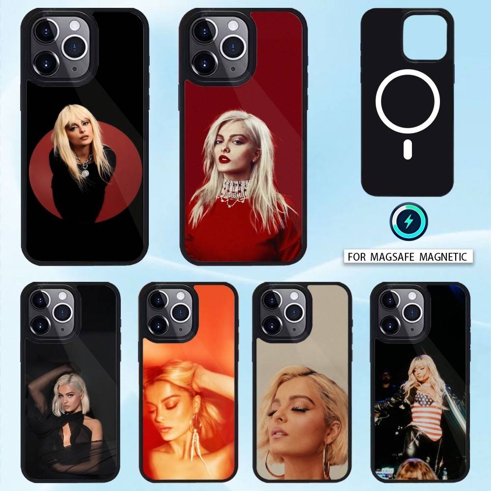 B-Bebe Rexha Singer Phone Case For iPhone17,16,15,14,13,12,Pro,Max,Magnetic For Magsafe Wireless Charging