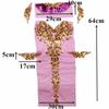Appliques Large Flowers Gold Sequined Appliques Mesh Epaulette DIY Embroidery Lace Appliques Sequin Patches
