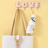 4PCS Cute Hook Strong Viscosity Cartoon LOVE shape Hooks Plastic Punch-Free Key Hook Door Dormitory Available Lovely Decoration