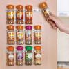 Portable 5 Cabinet Spice Wall Rack Storage Plastic Kitchen Organizer Door Hooks