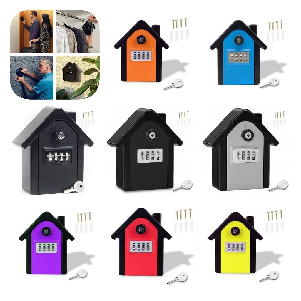 Box Key Lock Extra Safe Outdoor Large Capacity Wall Mounted 4 Combination Digit
