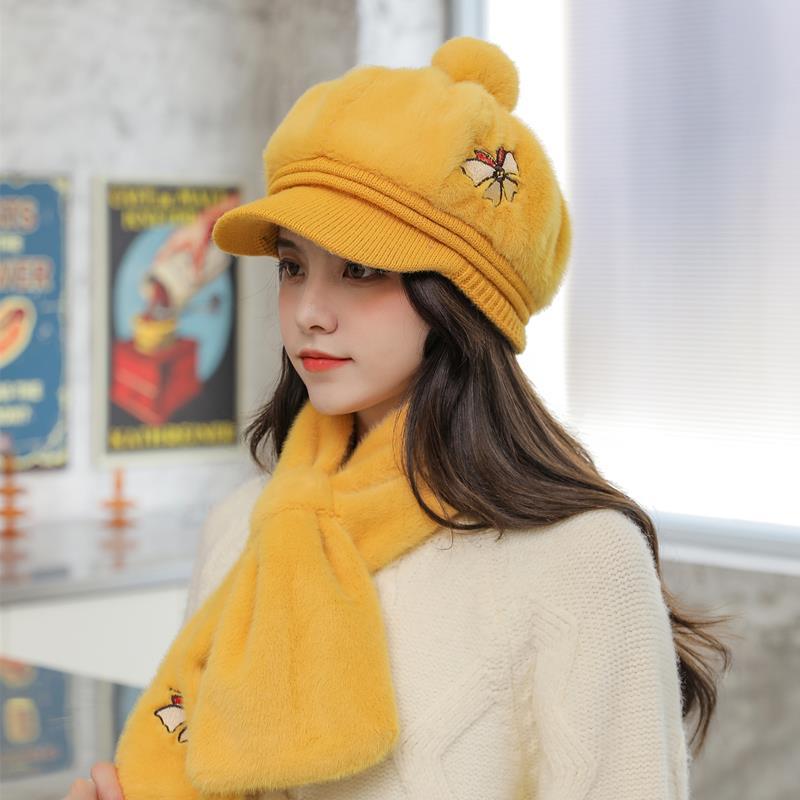 Вязаная шерстяная шапка-шарф — фото 10