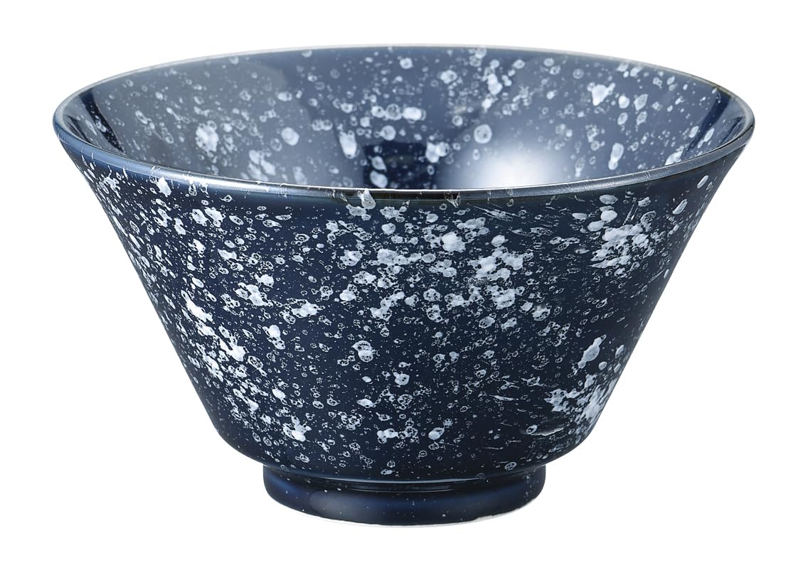

EAST table Sasameyuki Navy Curved x Made in Microwave and Dishwasher Safe (Light Snow) Clair-Shaped 5.0-inch Bowl, 16.8 H9.3 mm, Japan,